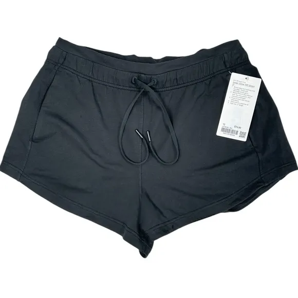 NWT Lululemon Inner Glow Short 3&quot; *TerryBlack Size‎ 12