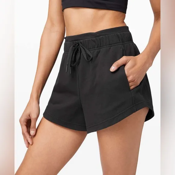 NWT Lululemon Inner Glow Short 3&quot; *TerryBlack Size‎ 12