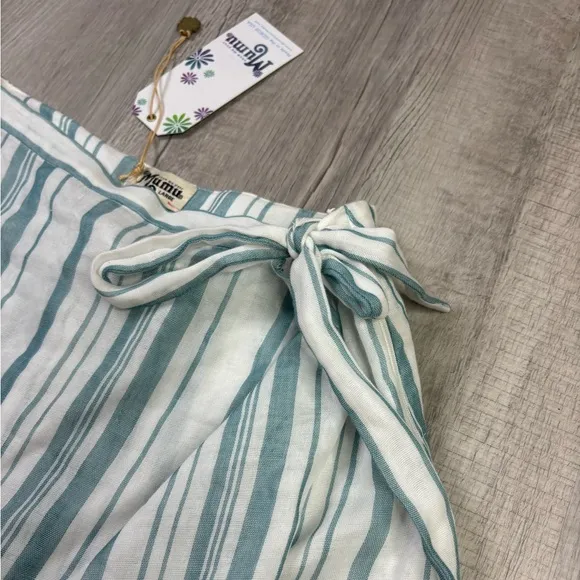 NWT Show Me Your Mumu The Great Wrap Shorts in Point Dume Stripe Size Large