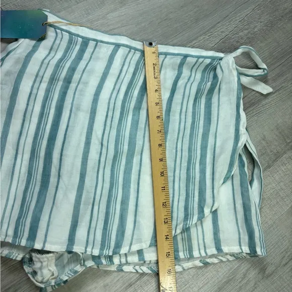 NWT Show Me Your Mumu The Great Wrap Shorts in Point Dume Stripe Size Large