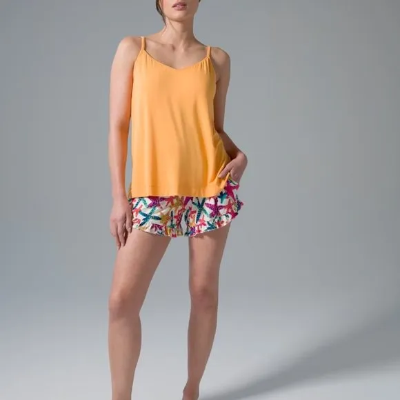 NWT Soma COOL NIGHTS Cami &amp; Ruffle Short Pajama Set