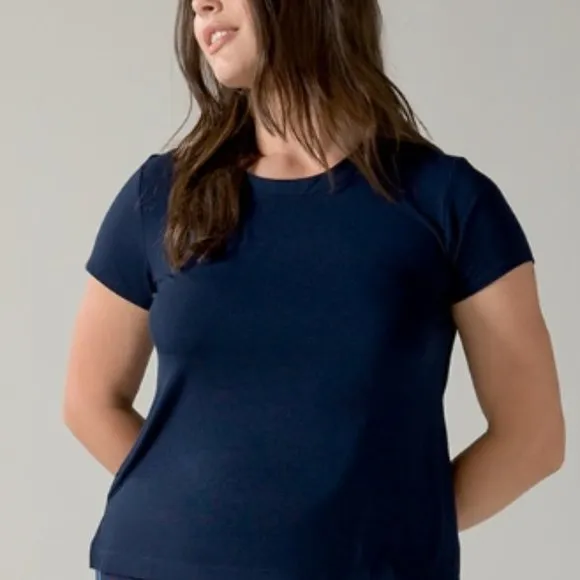 NWT Soma COOL NIGHTS T-Shirt &amp; Ruffle Short Pajama Set