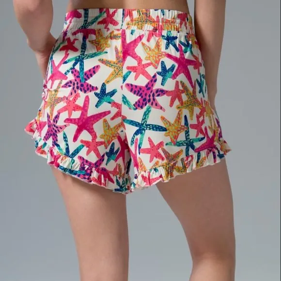 NWT Soma COOL NIGHTS T-Shirt &amp; Ruffle Short Pajama Set