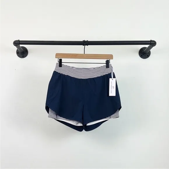 NWT Southern Tide Nonie Layered Athletic Shorts in Navy Blue
