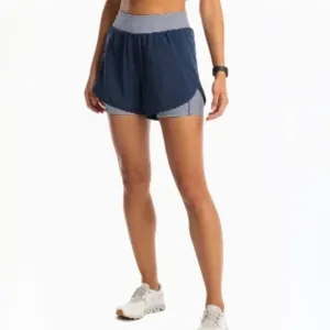 NWT Southern Tide Nonie Layered Athletic Shorts in Navy Blue