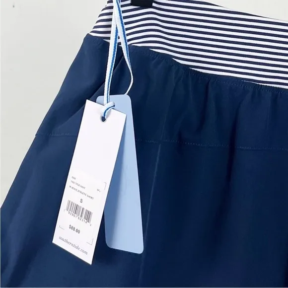 NWT Southern Tide Nonie Layered Athletic Shorts in Navy Blue