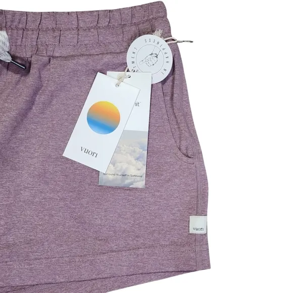 NWT Vuori Halo Performance DreamKnit Shorts Orchid Heather - Large