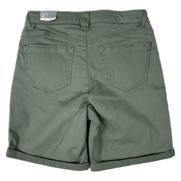 Nwt | Wit &amp; Wisdom 'Ab'Solution Stretch Twill Shorts in Lily Pad Size 0