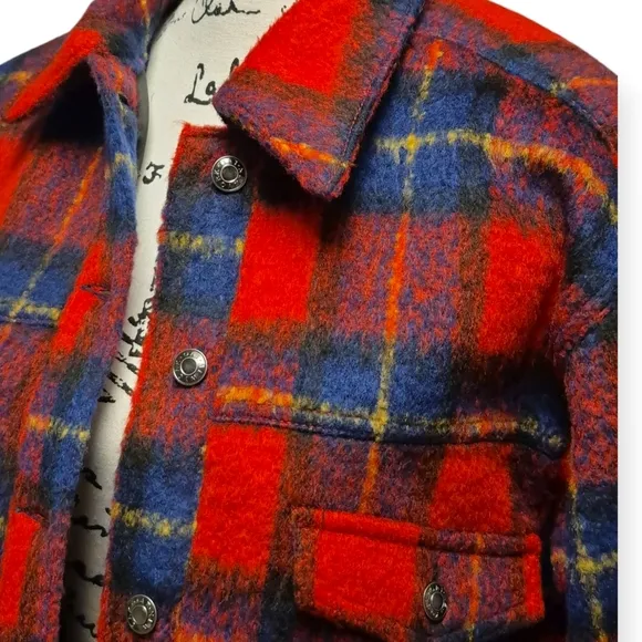 OAT New York Plaid Cropped Jacket Sz M