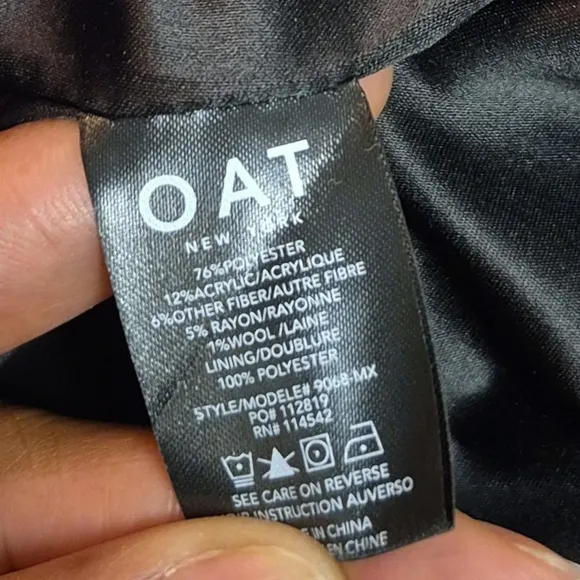OAT New York Plaid Cropped Jacket Sz M