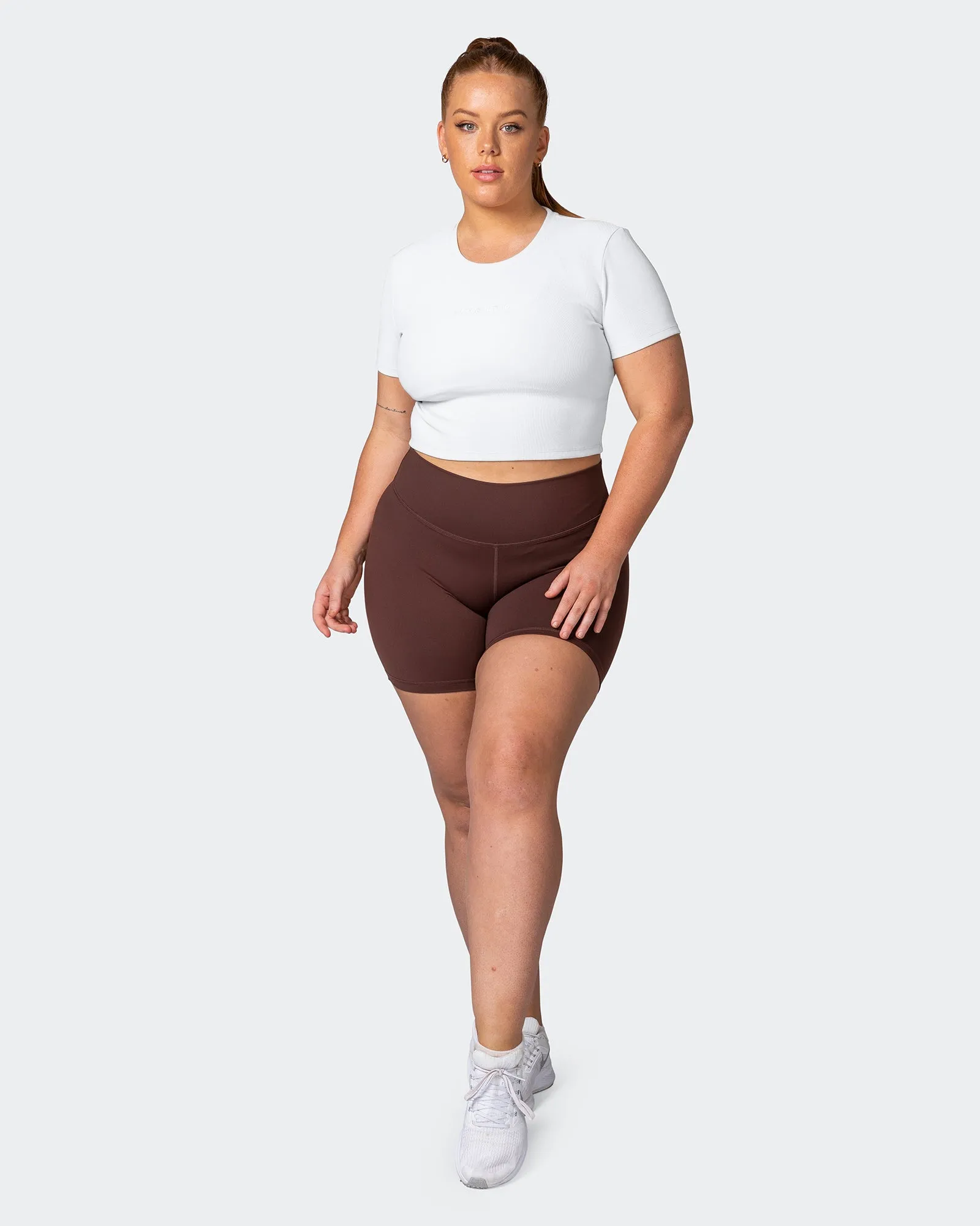 Off Duty Rib Cropped Tee - White