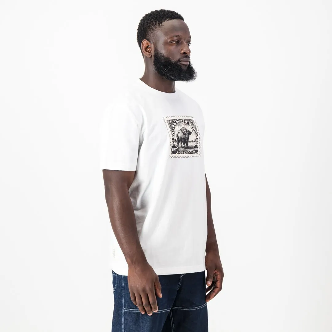 Old School Buffalo Regular Crew Tee-White