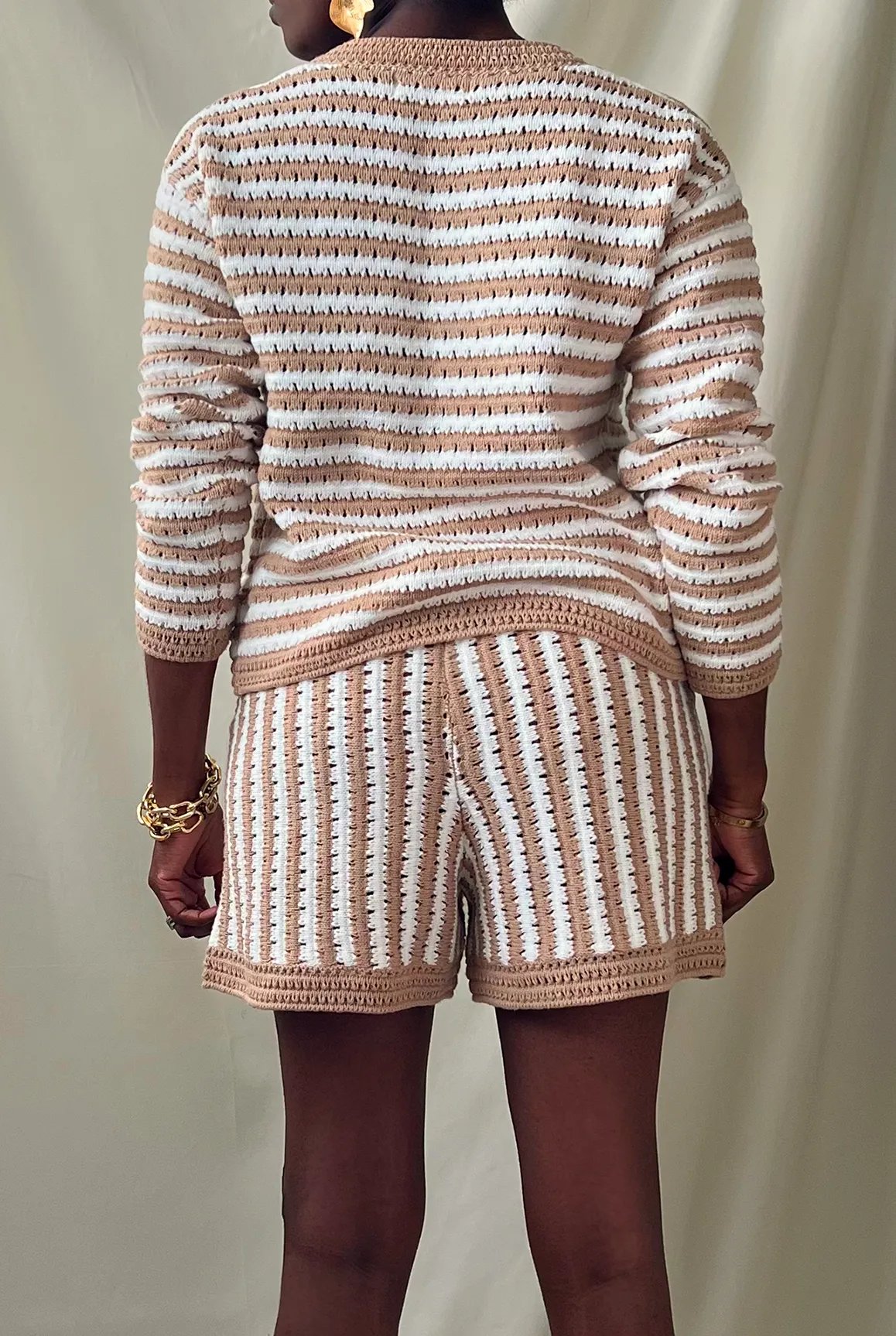 Open Knit Short Set