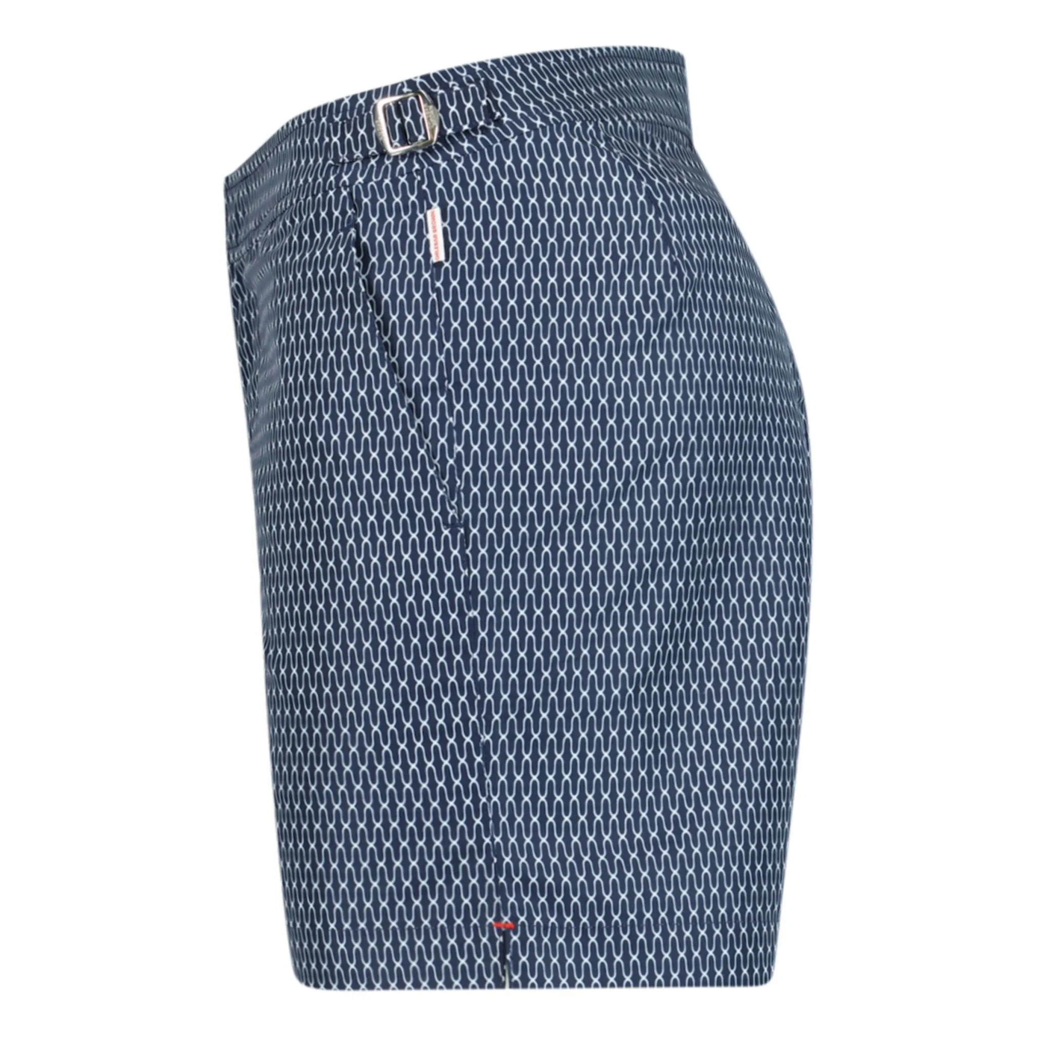 ORLEBAR BROWN BULLDOG GEOMETRIC PRINT SWIM SHORTS BLUE