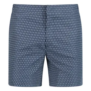 ORLEBAR BROWN BULLDOG GEOMETRIC PRINT SWIM SHORTS BLUE