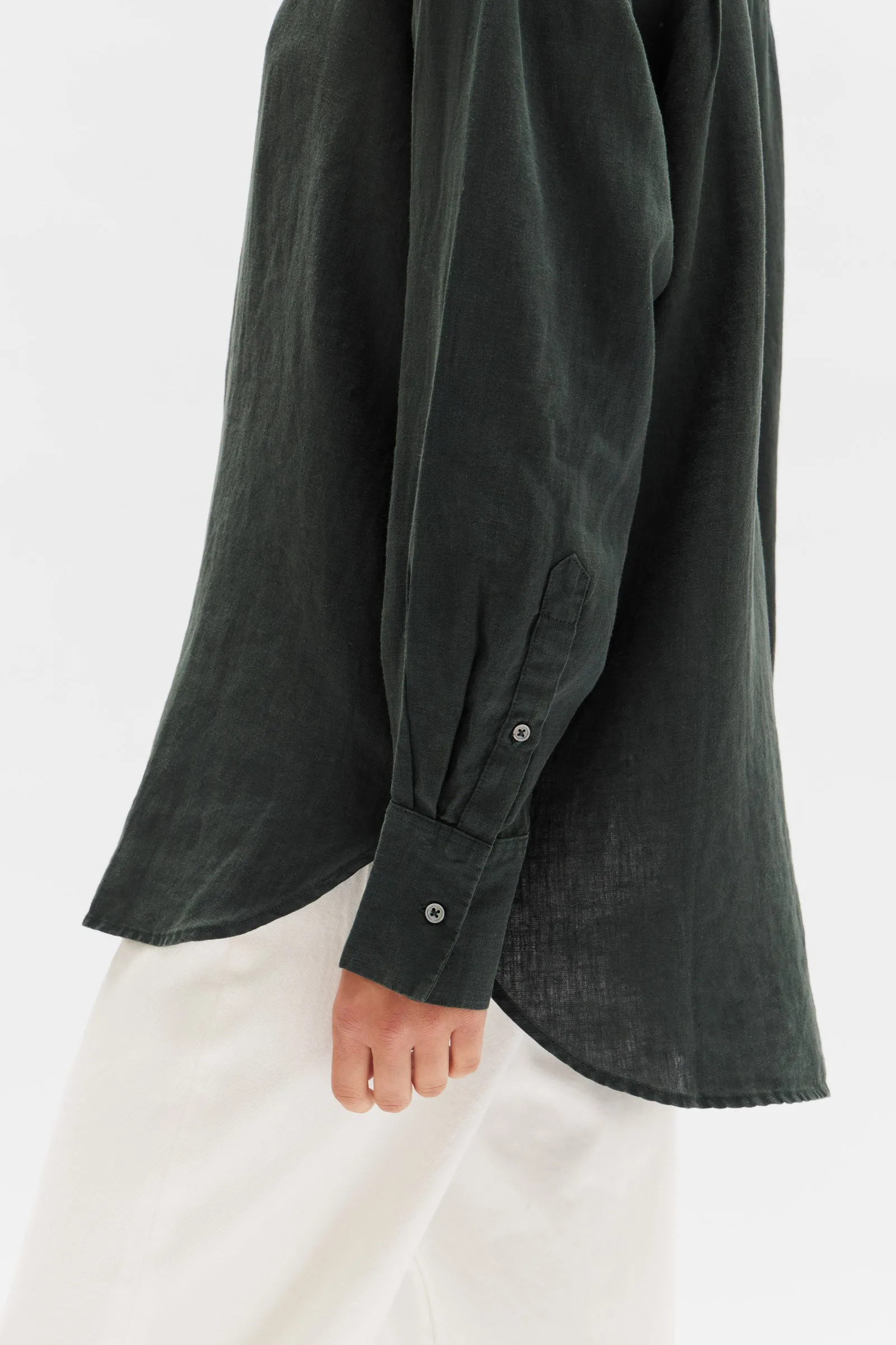 Oversized Linen Shirt Cypress