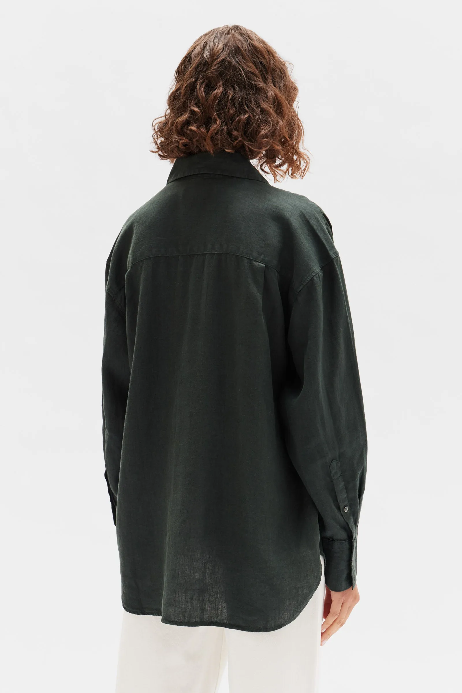 Oversized Linen Shirt Cypress