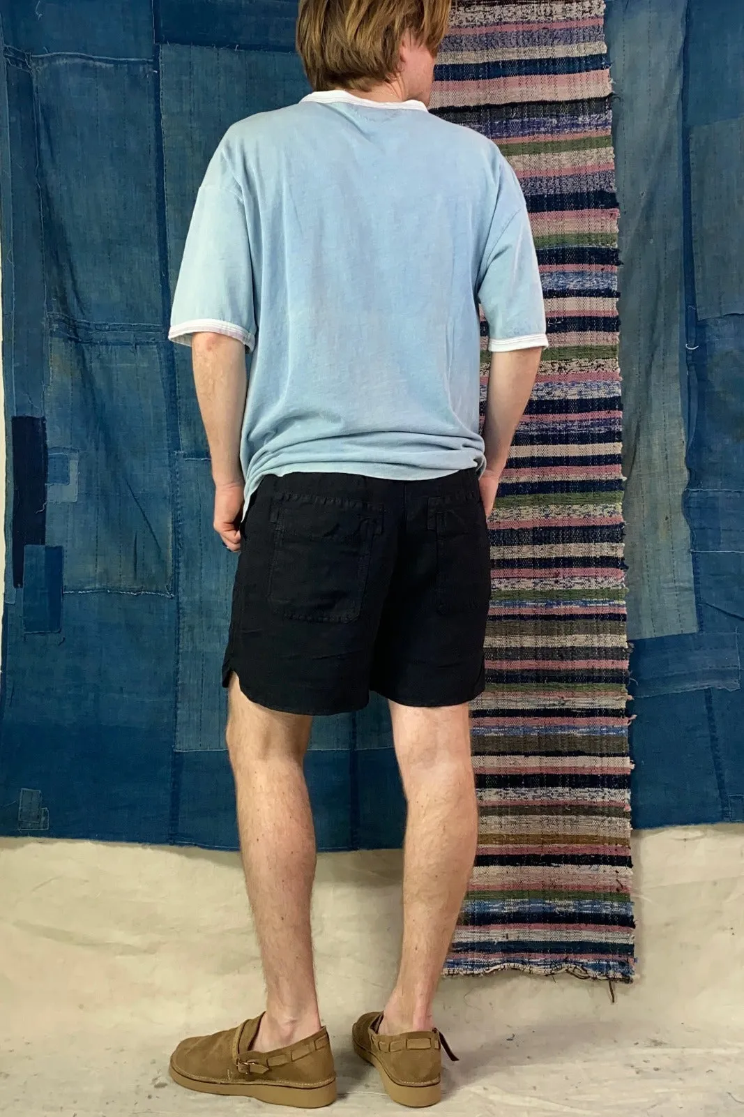 P62 Weekend Short Wild Silk & Hemp Sulfur Black