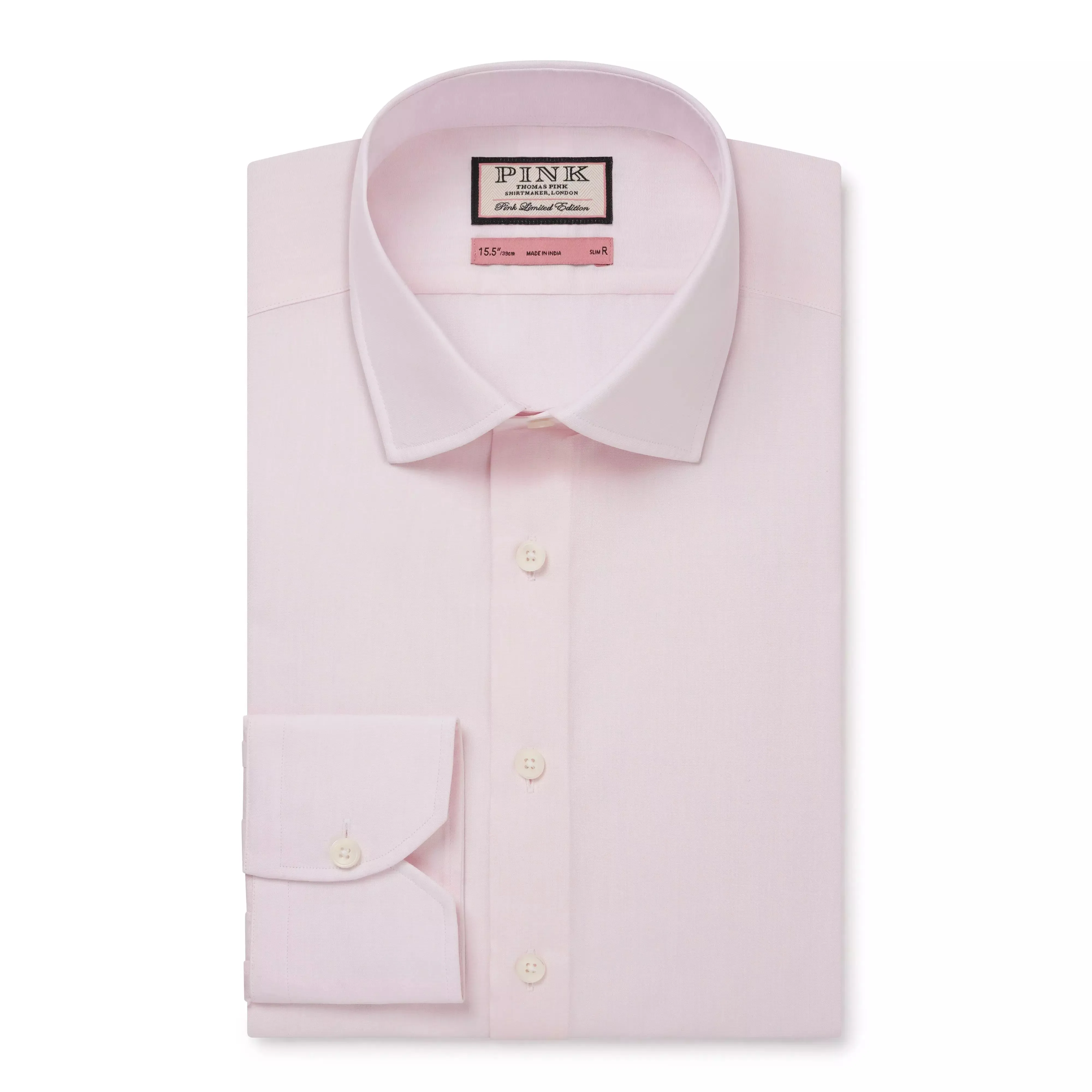 Pale Pink Slim Fit Dry 'Pop' Solid Formal Shirt