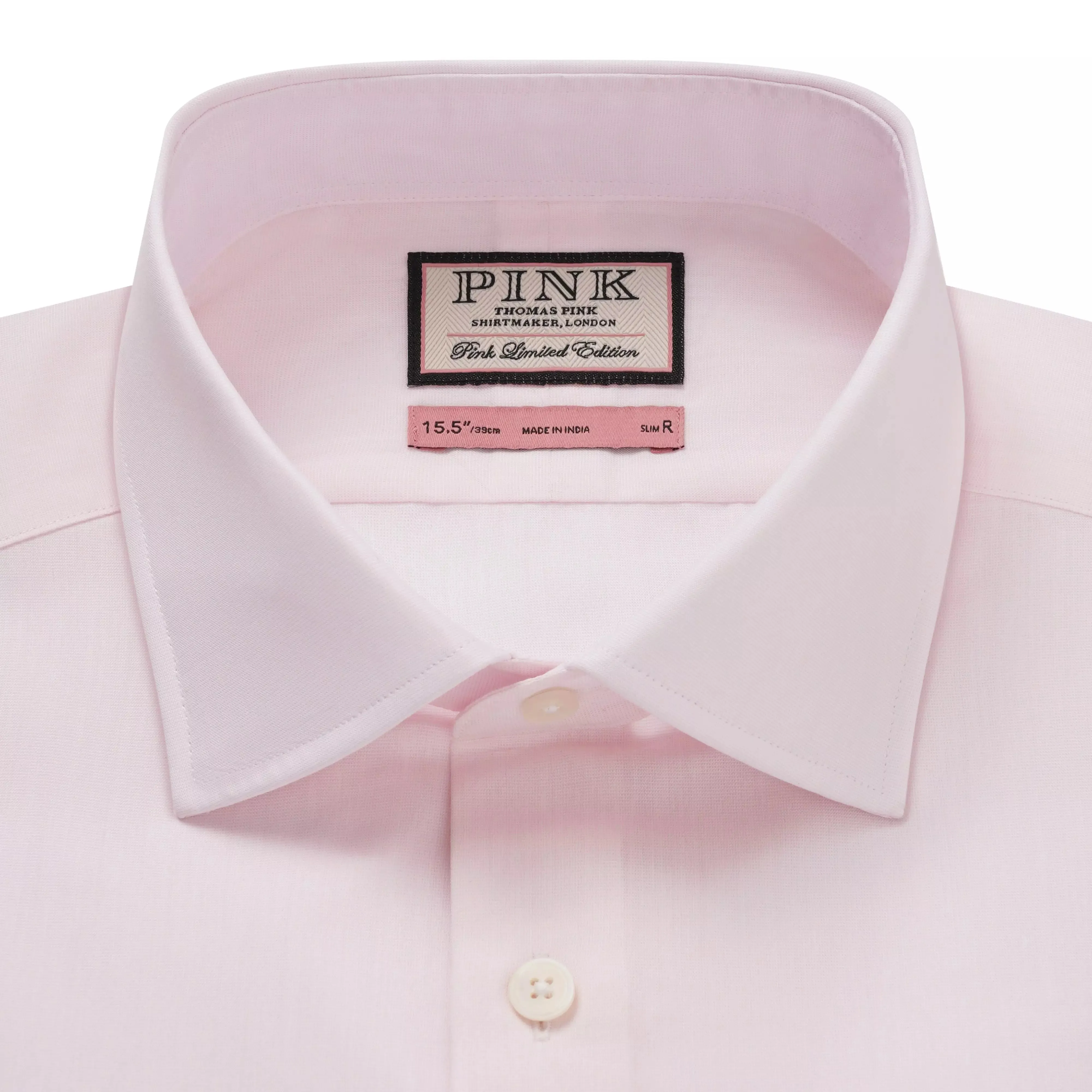 Pale Pink Slim Fit Dry 'Pop' Solid Formal Shirt