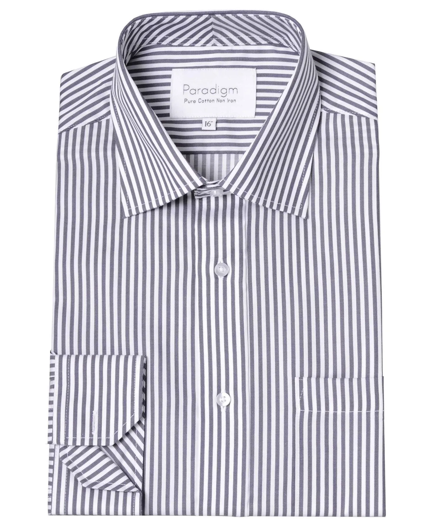 Paradigm Pure Cotton Non-Iron Striped Formal Shirt (7030)