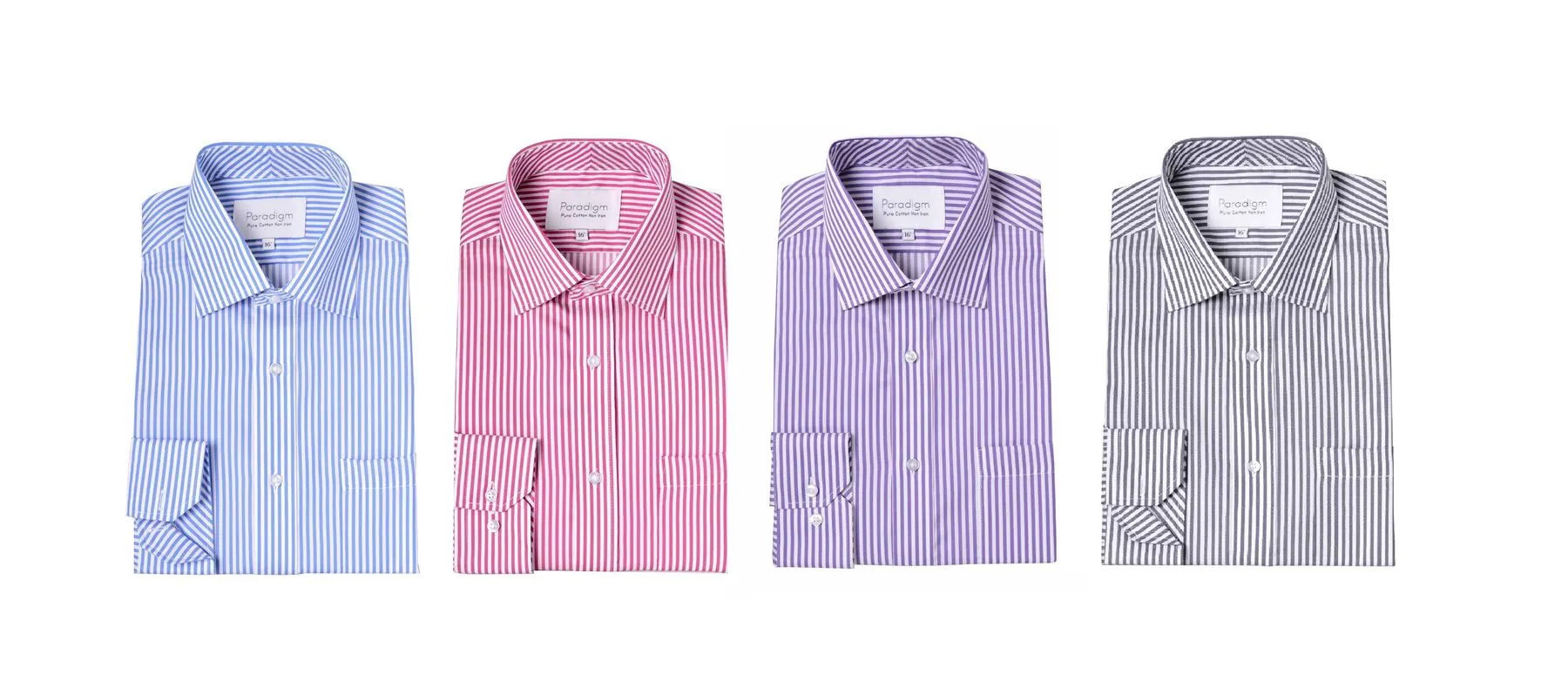 Paradigm Pure Cotton Non-Iron Striped Formal Shirt (7030)