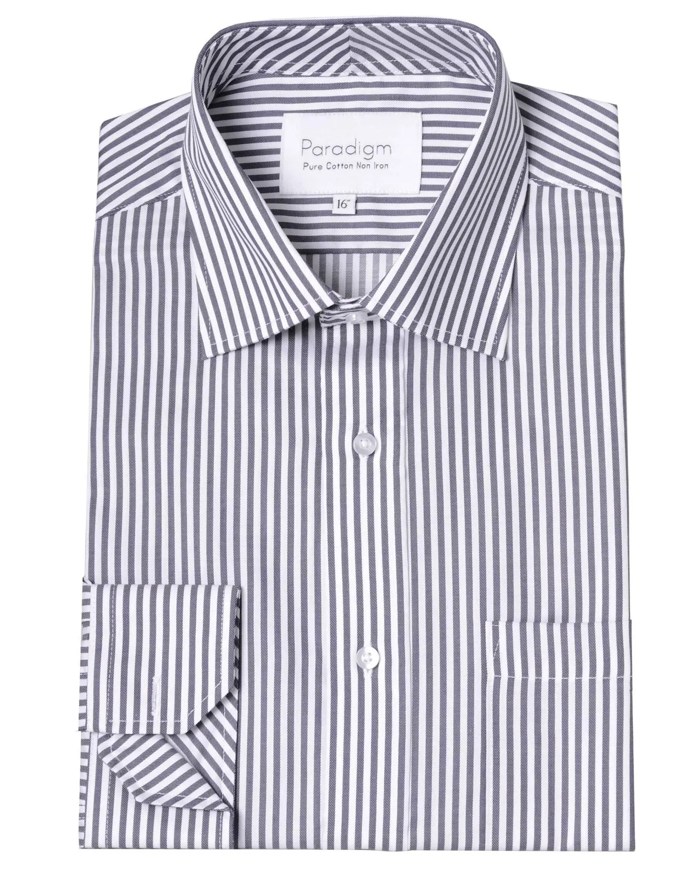 Paradigm Pure Cotton Non-Iron Striped Formal Shirt (7030)