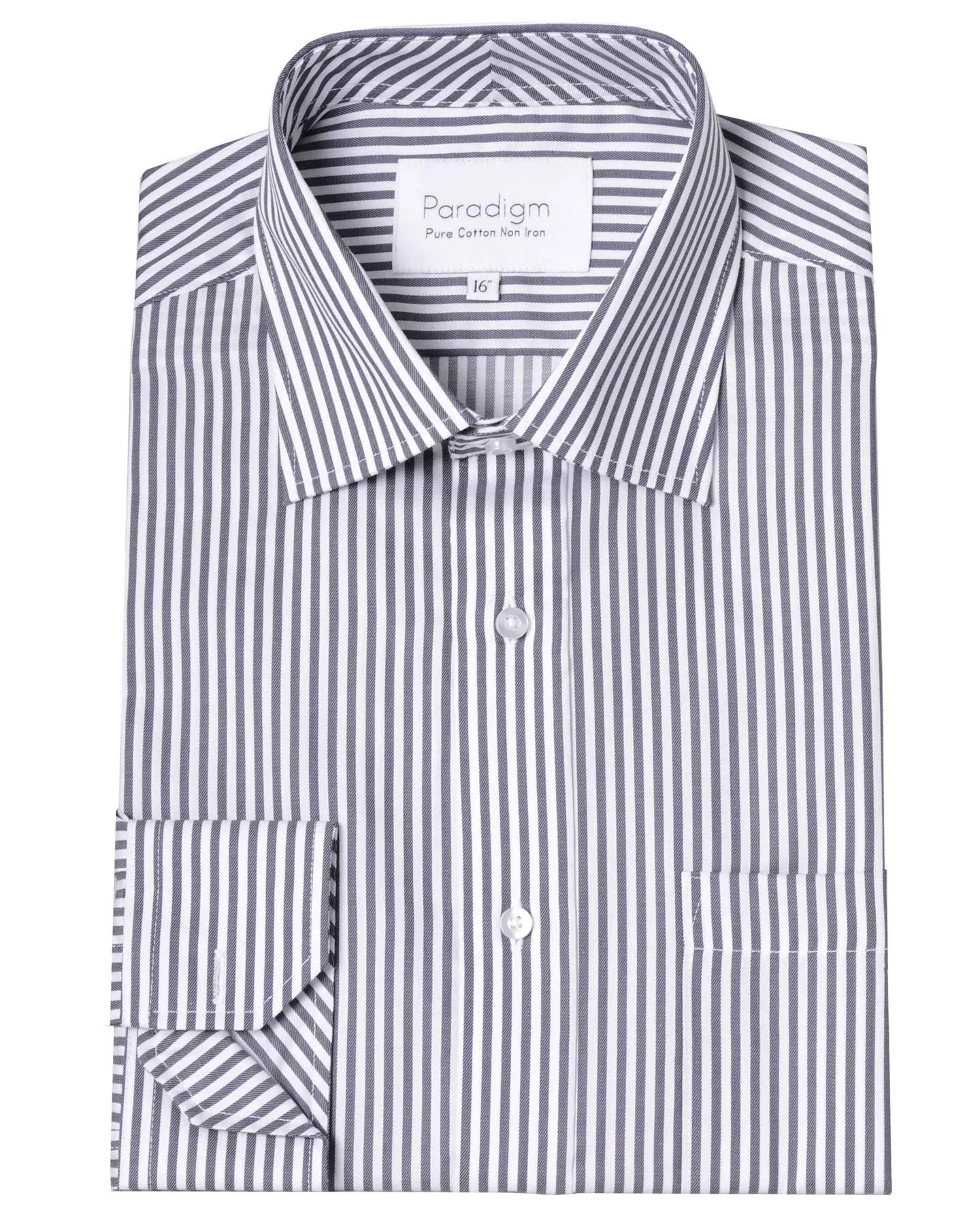 Paradigm Pure Cotton Non-Iron Striped Formal Shirt (7030)