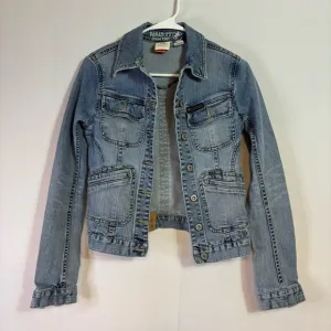 Parasuco Blue Jean Jacket Classic Cropped Design Size XS