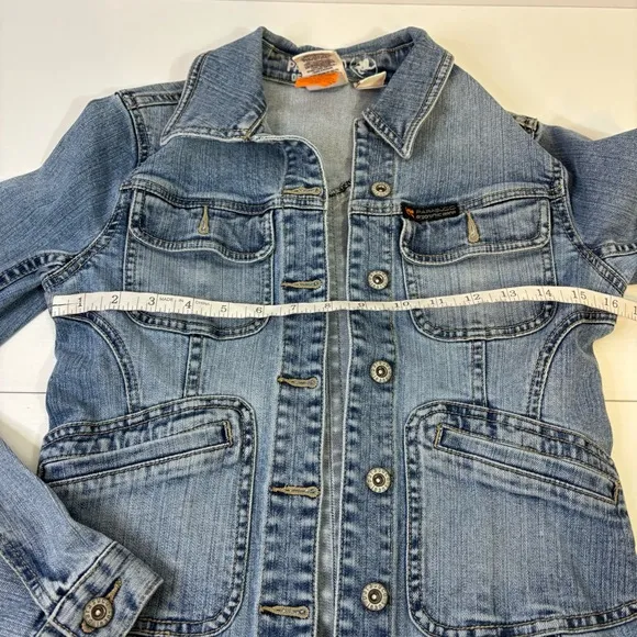 Parasuco Blue Jean Jacket Classic Cropped Design Size XS
