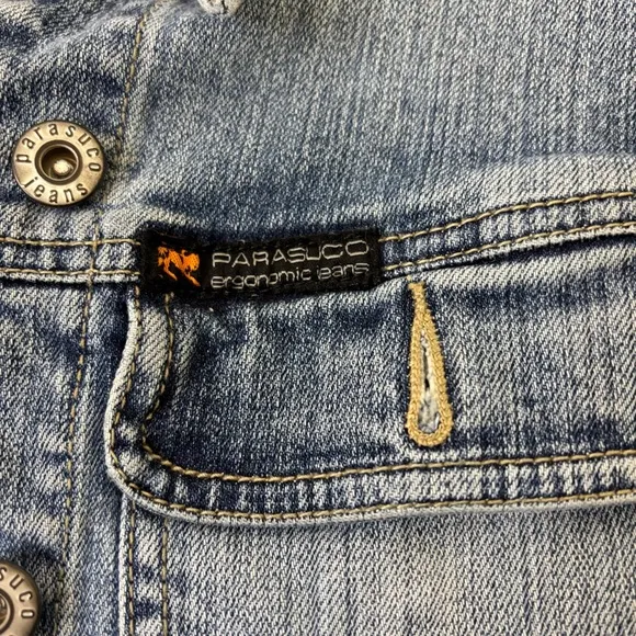 Parasuco Blue Jean Jacket Classic Cropped Design Size XS