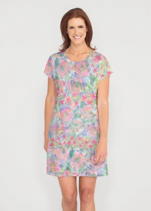 Penelope (17255) ~ French Terry Short Sleeve Crew Dress