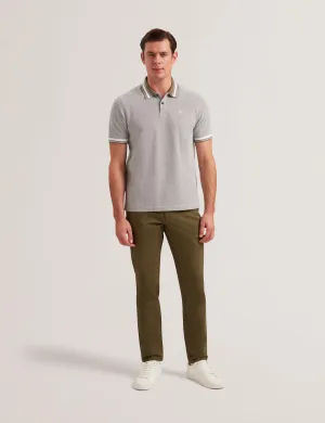 Phenes Short Sleeve Regular Fit Textured Polo Olive