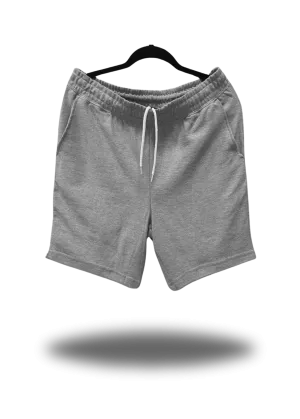 PIQUE GYM SHORTS HEATHER GREY