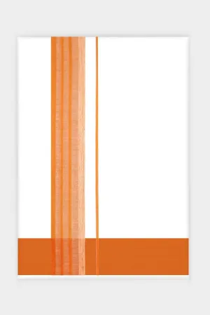 Pleasant Navya - Orange Smooth Cotton Double Layered Dhoti With Fancy Borders | Uathayam