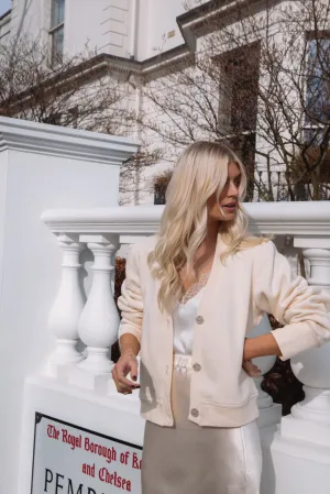 "The Czara" - Cropped Cardigan (Cream)