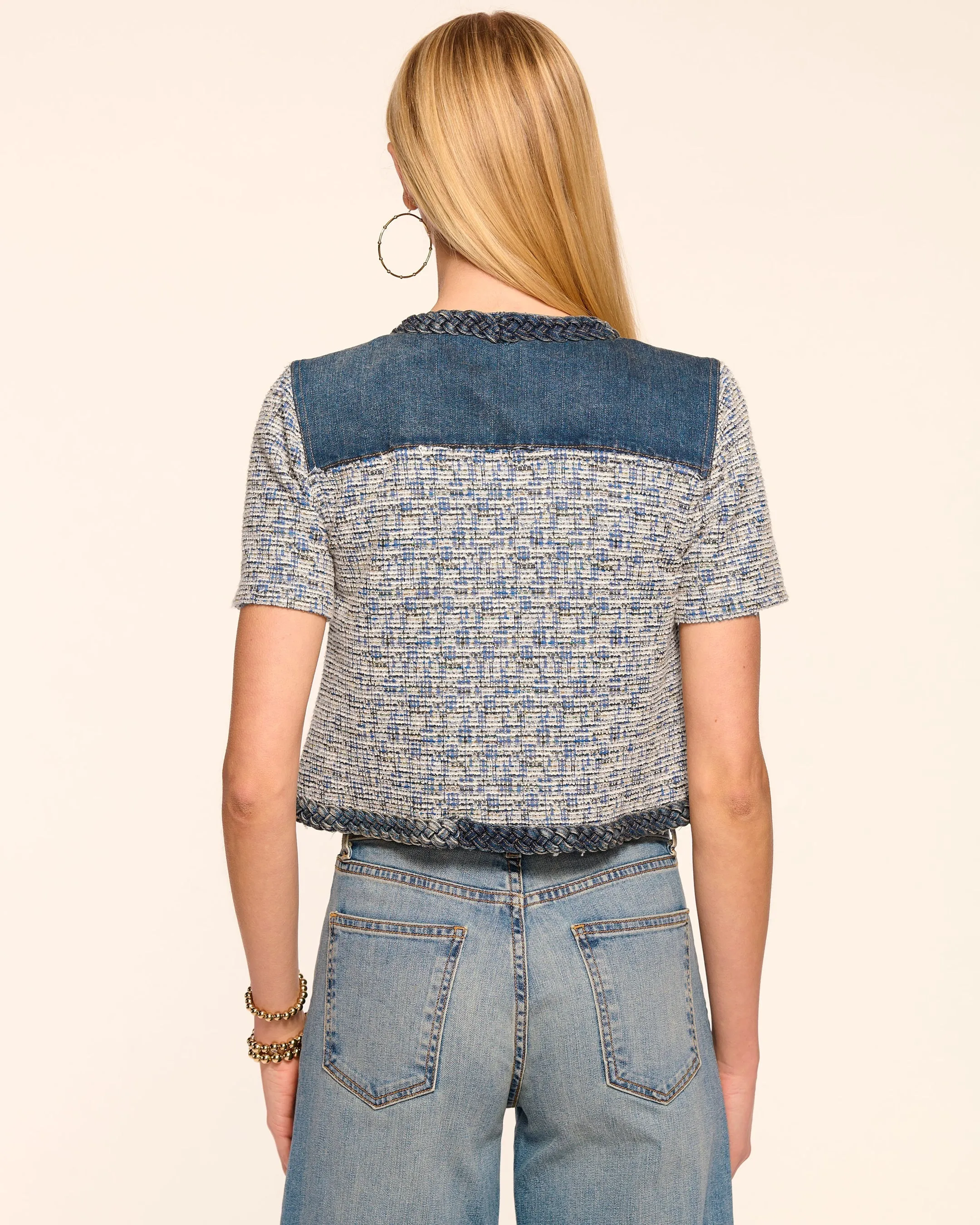 Ramy Brook - Women - Indigo Tweed Libby Short Sleeve Jacket