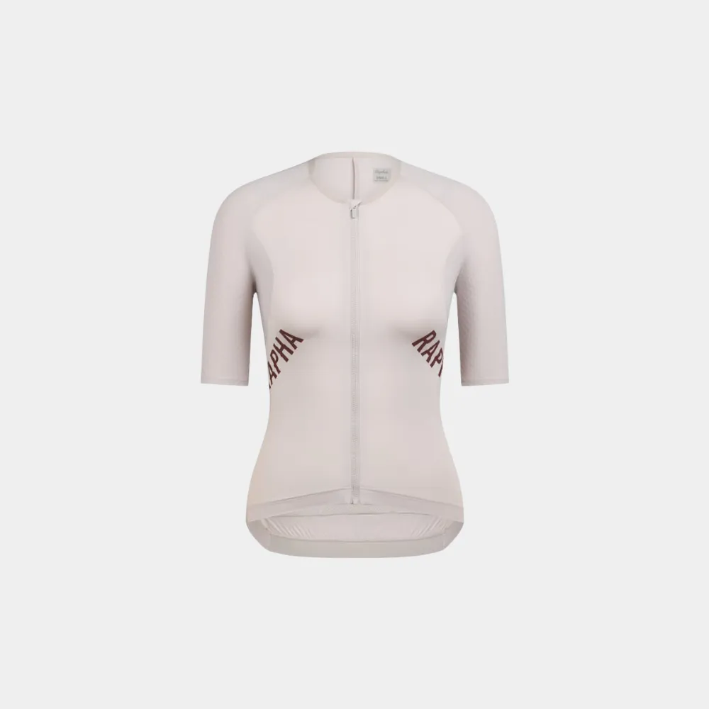 Rapha Women's Pro Team Aero Jersey - Silver Gray / Deep Red