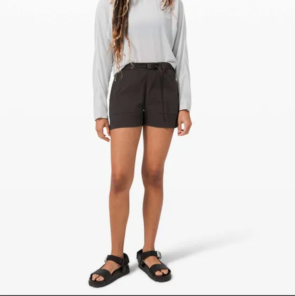 Rare Lululemon Lab Kosaten Shorts, size 4, black granite