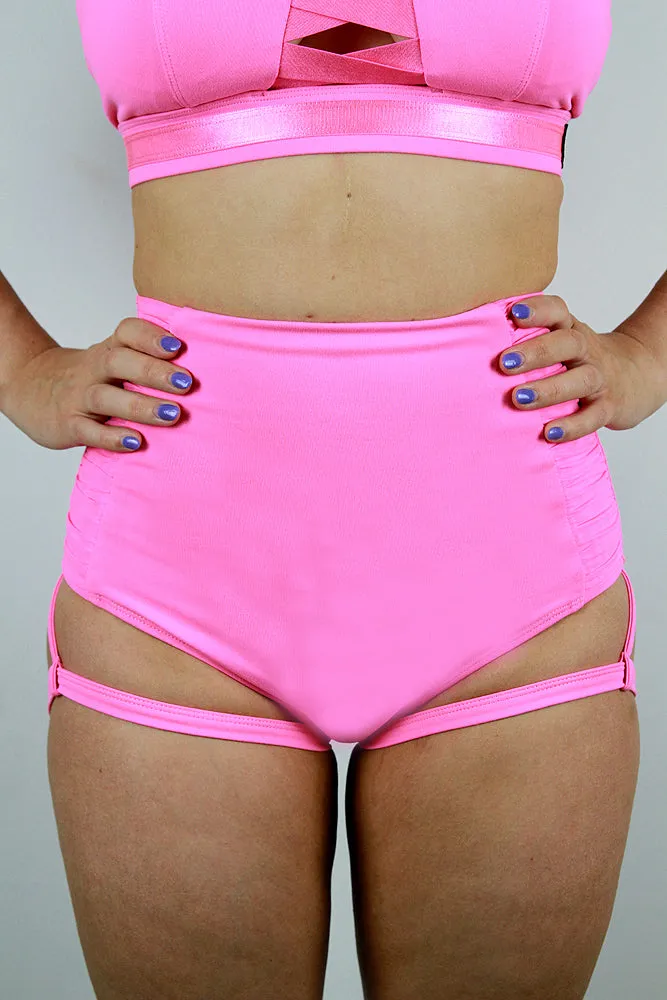 Rarr Hamilton Super High Waist Garter Short - Pink