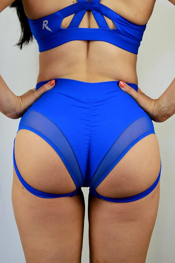 Rarr Maddox Low Waist Garter Short - Blue