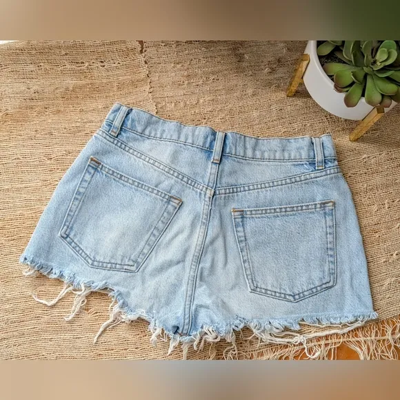 Reformation High Rise Dixie Jean Shorts In Tahoe