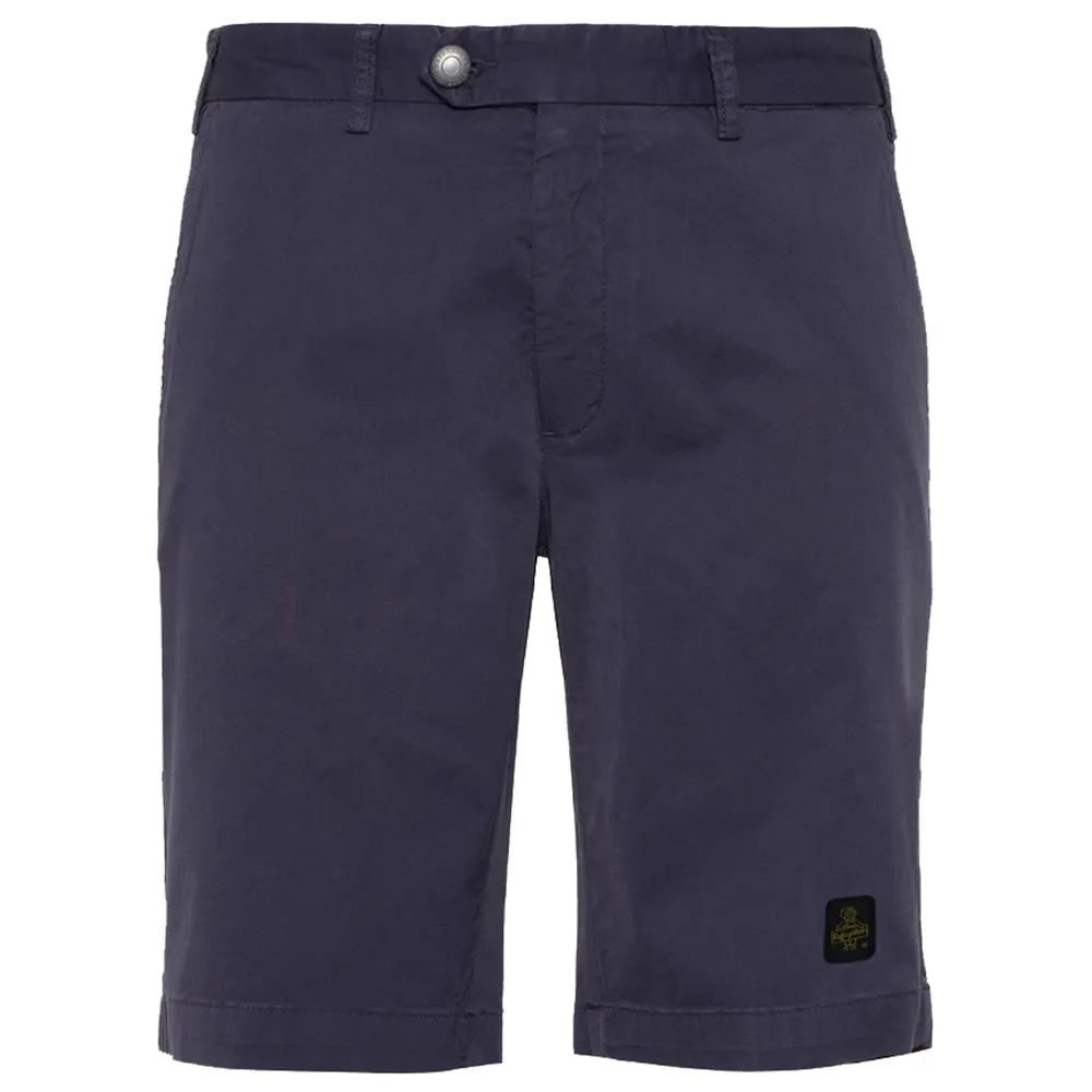 Refrigiwear Elegant Beige Bermuda Shorts with Logo Patch