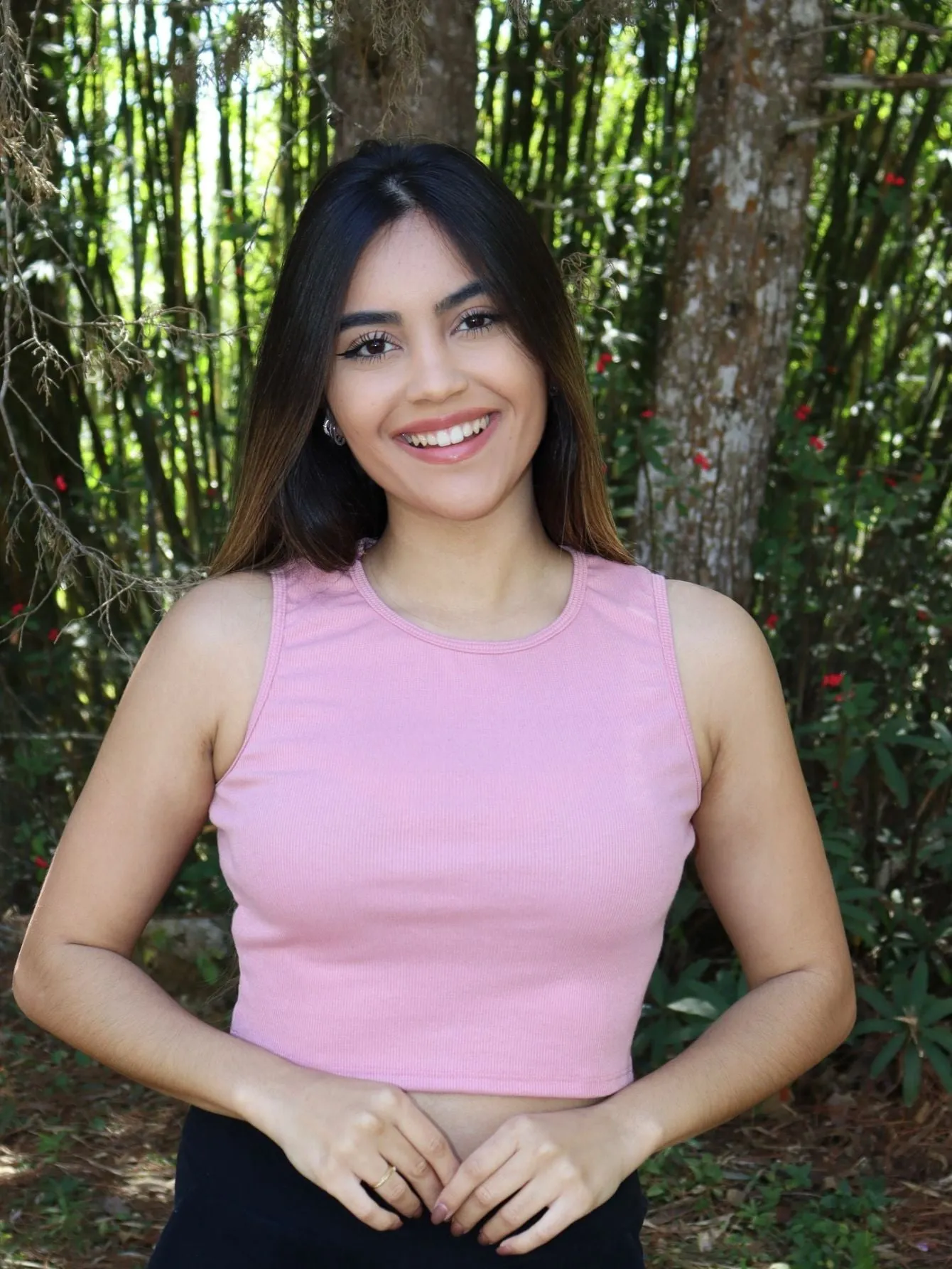 Regata Feminina Cropped Canelado
