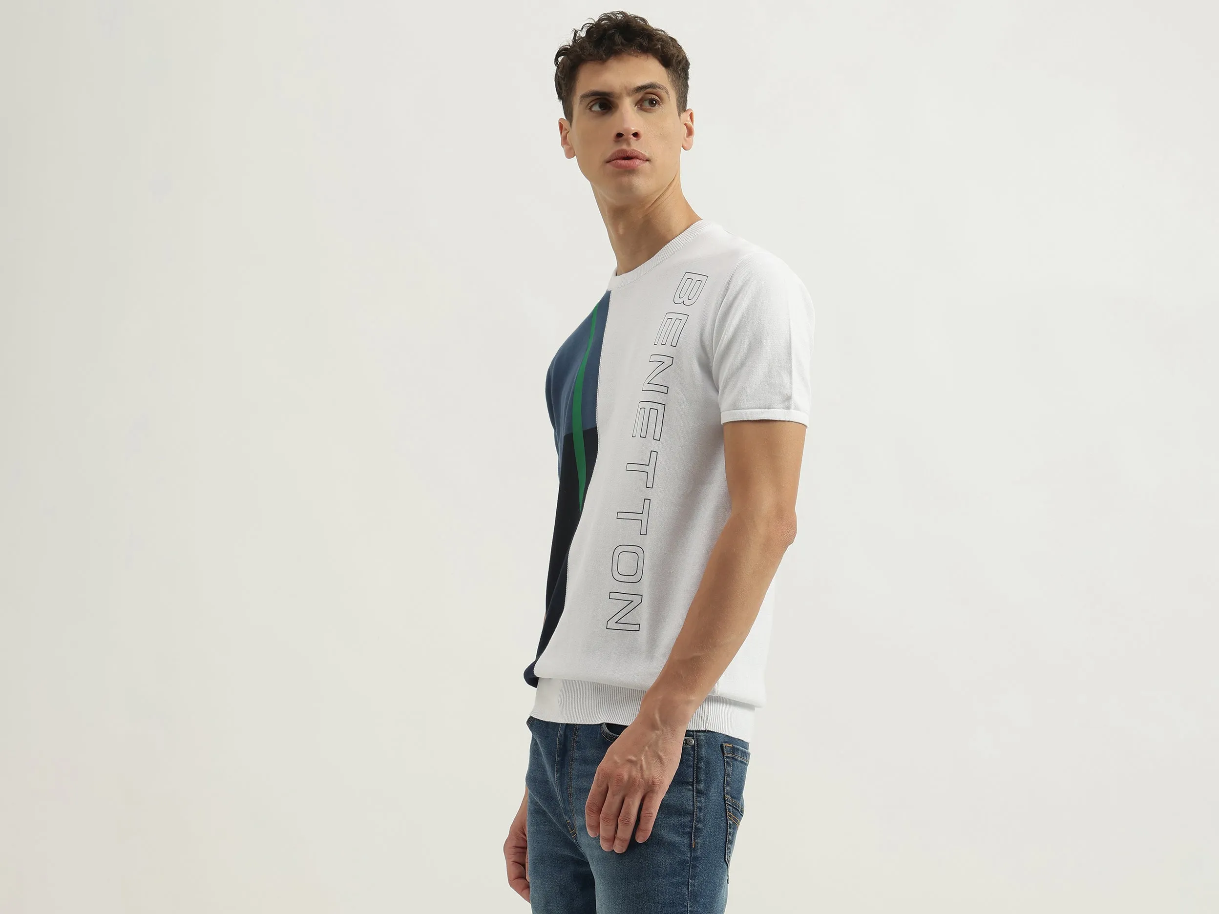 Regular Fit Round Neck Colorblock Sweatshirts