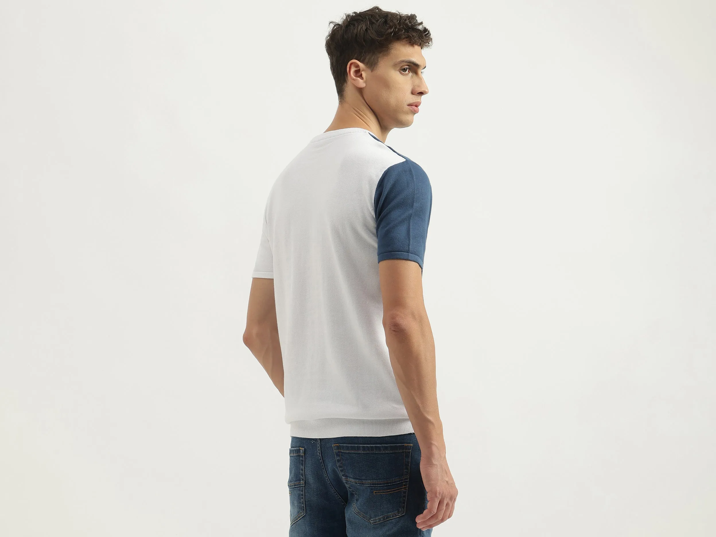 Regular Fit Round Neck Colorblock Sweatshirts