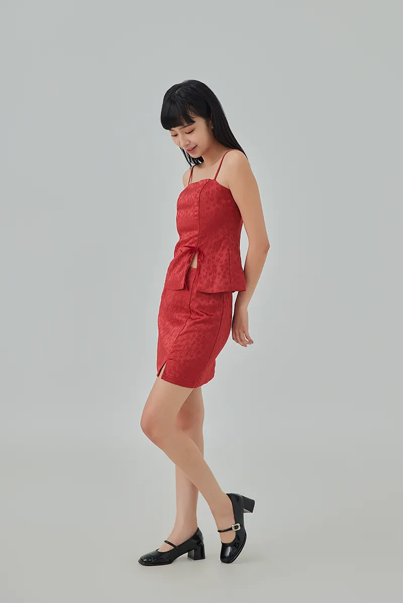 Remi Floral Textured Skort