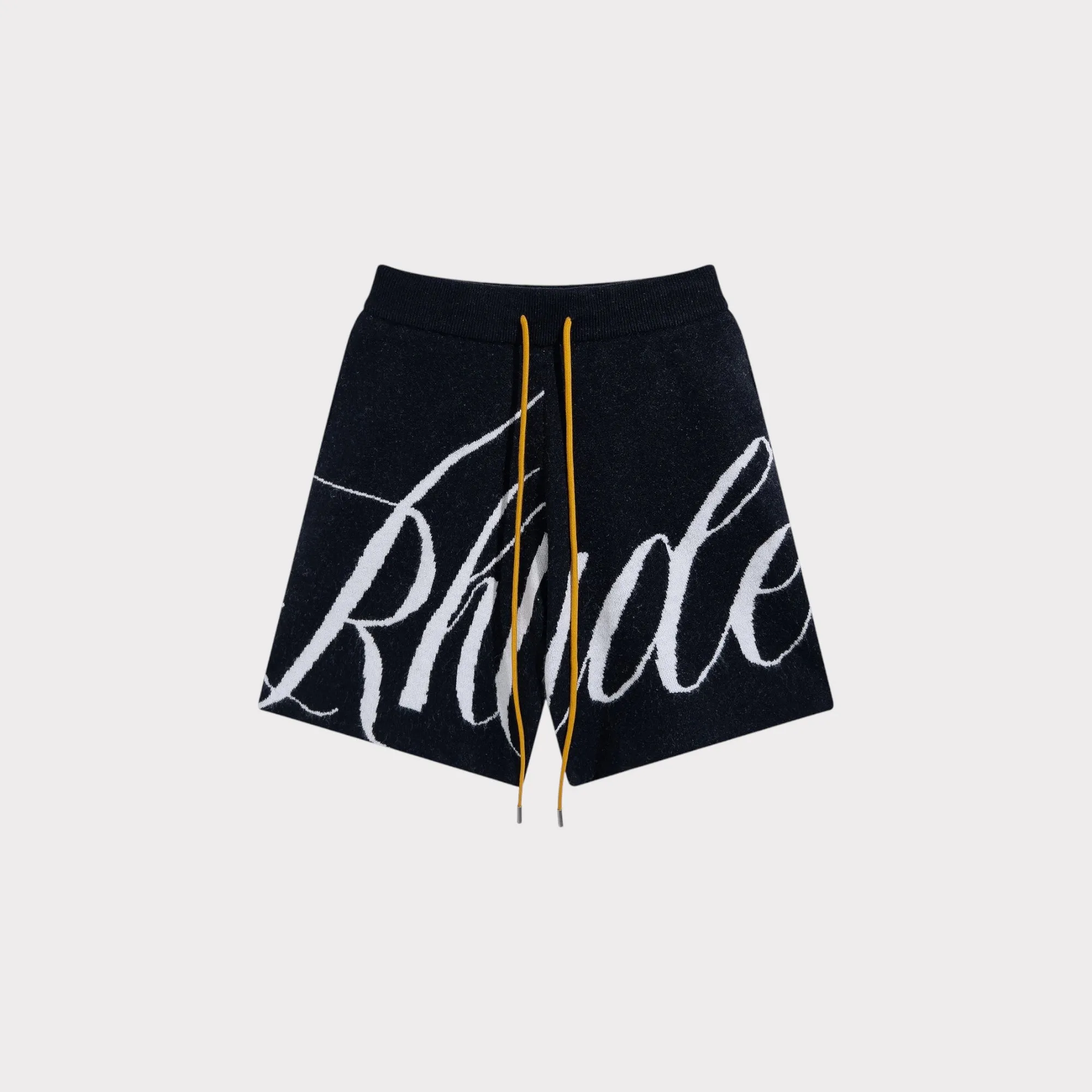 rhude short knitted black short