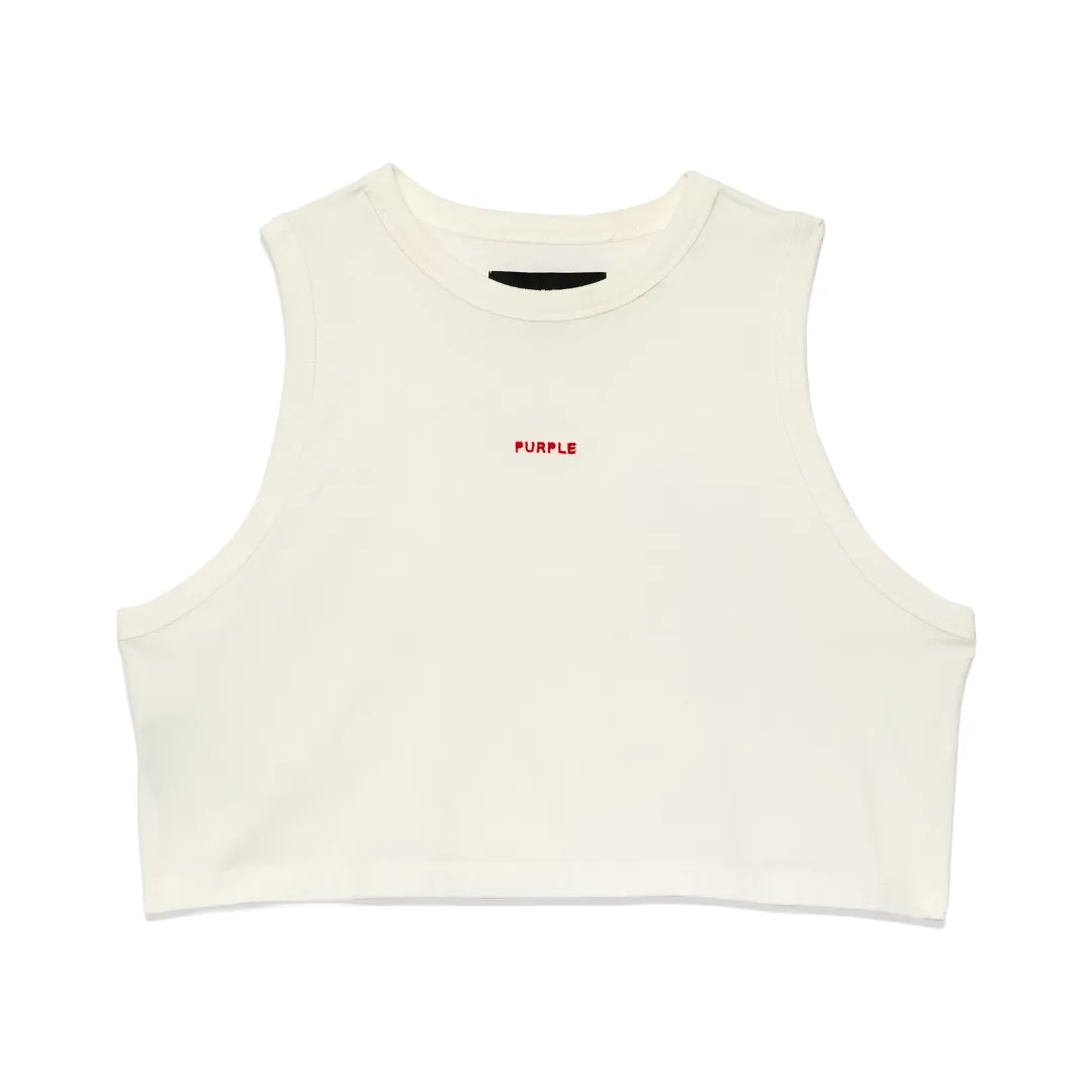 RIB CROPPED TINK WORDMARK BRILLANT