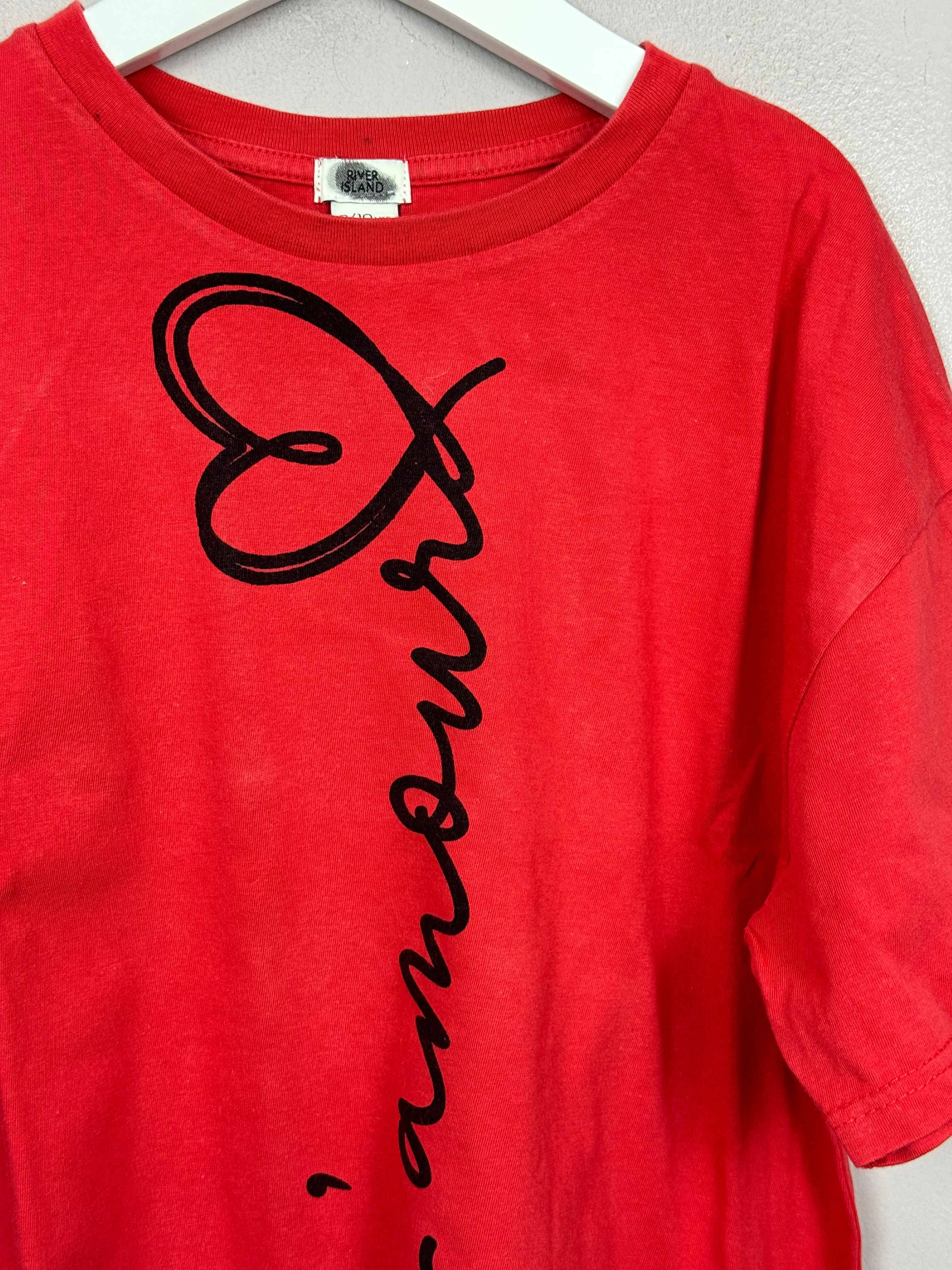 River Island Red Boxy T-shirt 9-10y